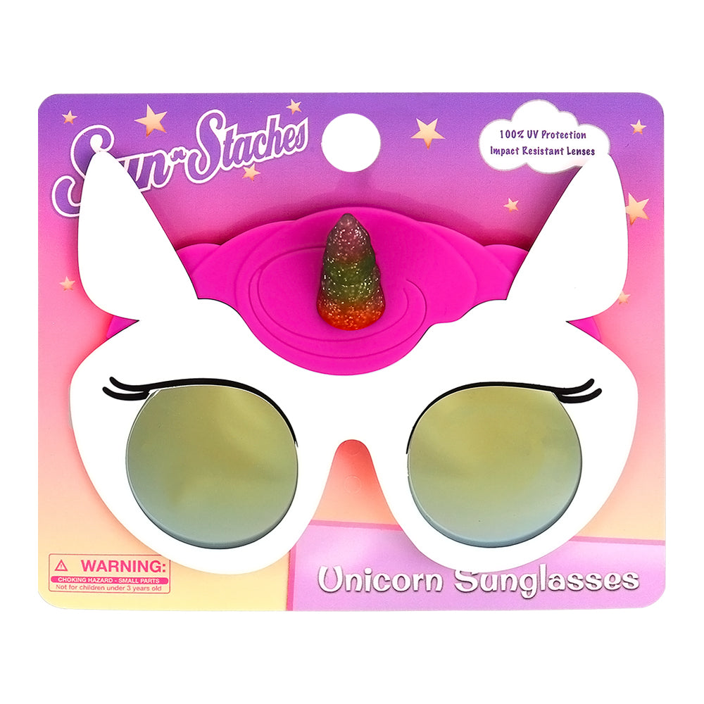 Glitter Unicorn Sunglasses Sun Shades Little Space | Kawaii Babe Pink Black Lenses