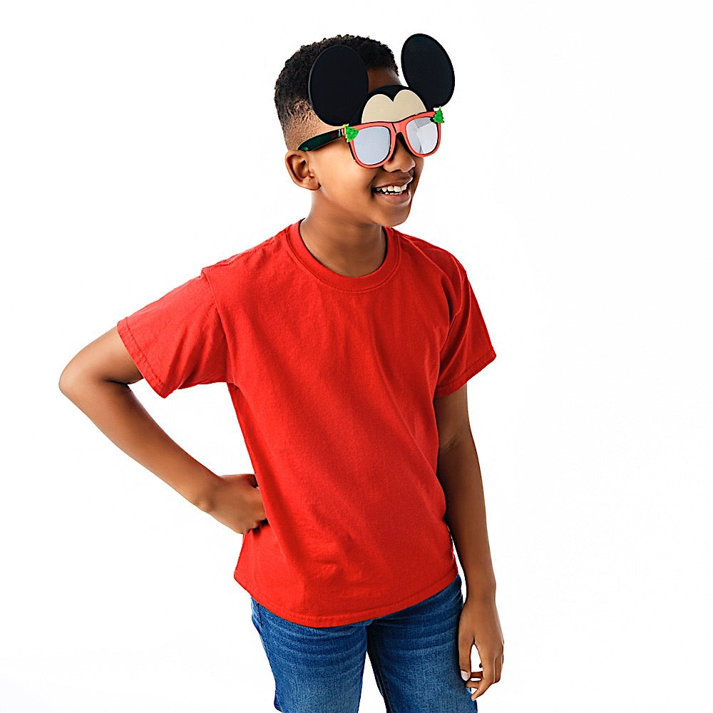 Lil' Red Mickey Glasses Sun-Staches — Troy's Readers