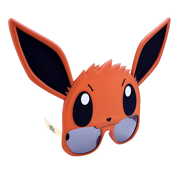 cool Eevee wearing sunglasses with explosion in the background on